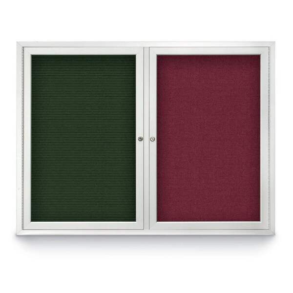 United Visual Products Corkboard, Amethyst/Black, 72" x 36" UV418I-BLACK-AMETHY - main